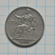 Italy  🇮🇹 1922 1 Lire