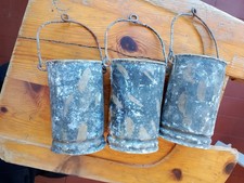 Secchi Zincati Tris Militaria Scalda Vivande Secchi Da Pozzo Antichi Rari!