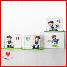 PORTAFOTO CUOREMATTO CON CALCIATORE E SCUDETTO A CALAMITA BOMBONIERE COMUNIONE