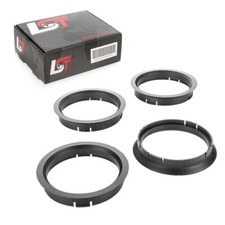 4x Centraggio Nero Cerchi IN Lega Ø 65,1 - 72,5 MM per Audi A1 A2 A3 A5 A7 A8