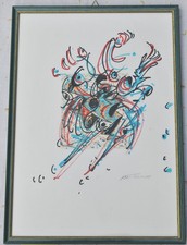 Mastroianni U Tecnica Mista su carta base lito 33x48