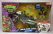 Nuovo TMNT Ninja Kick Cycle W Leonardo Figura Teenage Mutant Ninja Turtles Mayhem
