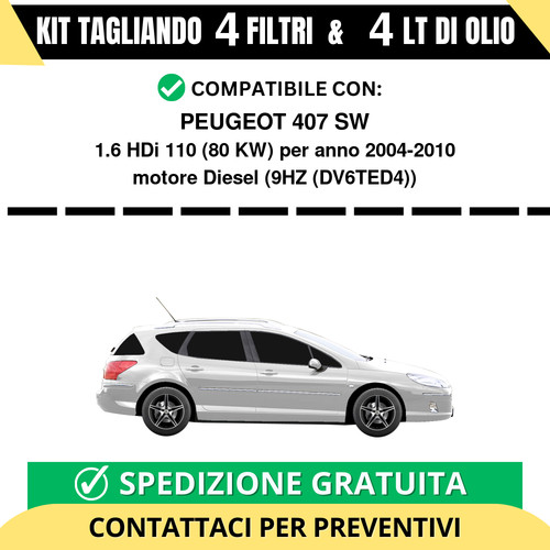 Tagliando per peugeot 407 - peugeot,