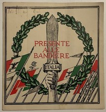 RSI VENEZIA MESTRE MINISTERO DELLE FORZE ARMATE PRESENTE ALLE BANDIERE 1944
