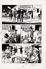 GIANCARLO ALESSANDRINI  - Tavola originale Ken Parker n. 14 "Ranchero!" p.85