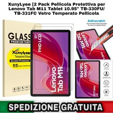 2pz Pellicola Protettiva x Lenovo Tab M11 Tablet 10.95"TB-330FU Vetro Temperato 