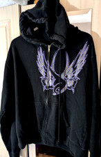 Felpa nera con cappuccio donna