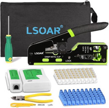 Lsoar Pinza crimpatrice idraulica per capicorda con 9 paia di matrici 4-70 mmÂ²