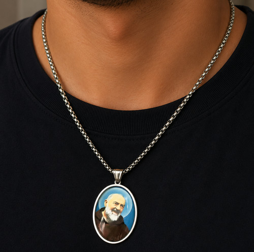 Collana catena argento - , padre