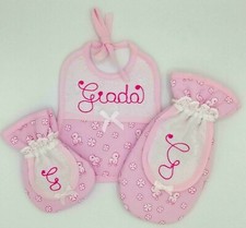 Bavaglino,portabiberon,portaciuccio PERSONALIZZATO con nome,Made in Italy, 2 col