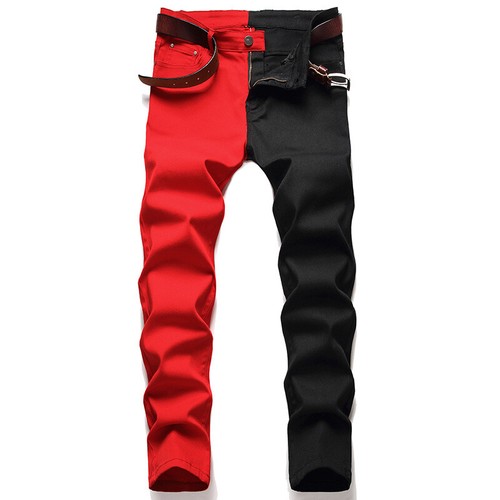 Pantalone jeans uomo bicolore