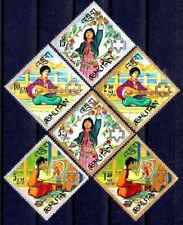 Bhutan 1967 Ragazze Scout Guide Scout Musica Frutta Natura Dipinto 6v MNH