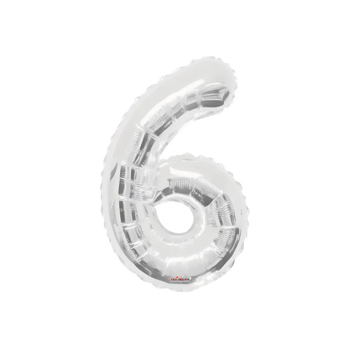 Palloncino numero argento - palloncino, 6