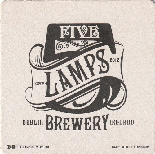 Beer mat five lamps brewery - -,