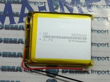 BATTERIA LiPo polimeri Li-Ion Batteria Cella per GPS MP3 3.7 v 5000 mAh 955565