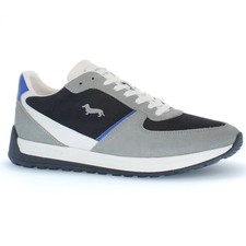 Scarpe Harmont&Blaine 241.090 Sneaker Casual Uomo Pelle Grigio/Blu
