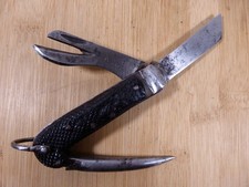 Couteau pliant ancien militaire 3 pièces de marin WW2 SSP 1942 SHEFFIELD ENGLAND