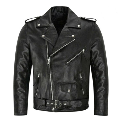 Giacca motociclista uomo pelle - giacca,