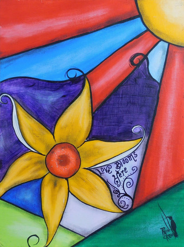 Girasole astratto sole - e,