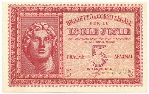 Dracme occupazione italiana - occupazione,