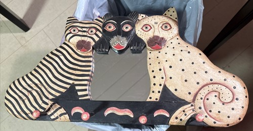 Specchio gatto vintage arte
