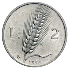 Italia Repubblica 2 lire 1948