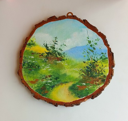 Montagna quadretto in legno - -,