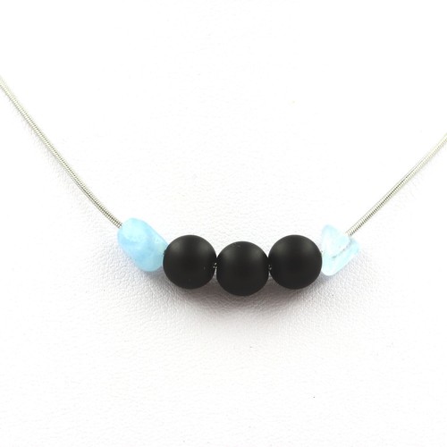 Collana perle onice - collana, nero