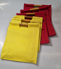 Borse di Juta con manici in bamboo, misure cm. 42 x cm. 33 x cm. 12, nuove