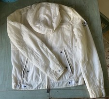 White Jacket Gas Impermeabile Giacca A Vento Bianca Small Collection Model Men
