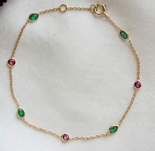 Bracciale tormalina rosa - tormalina,