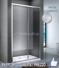 PORTA DOCCIA ANTA SCORREVOLE NICCHIA DA CM 100 A 170 BOX CABINA CRISTALLO 6 MM