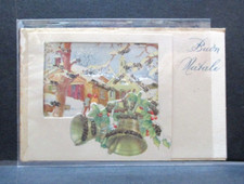 Biglietto Auguri BUON NATALE non scritto apribile con busta Anni '60 VINTAGE (2)