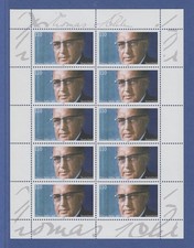 Foglio da dieci ** 1997 Michel n. 1963 Thomas Dehler 