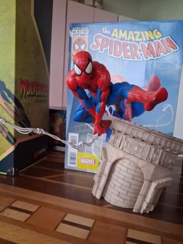 Spiderman web slinger statue - web,