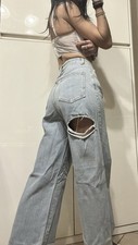 Jeans Donna Wide Leg Vita Alta
