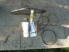 Fungo comignolo finale 25cm terminale fumaiolo camino acciaio inox riscaldatore 