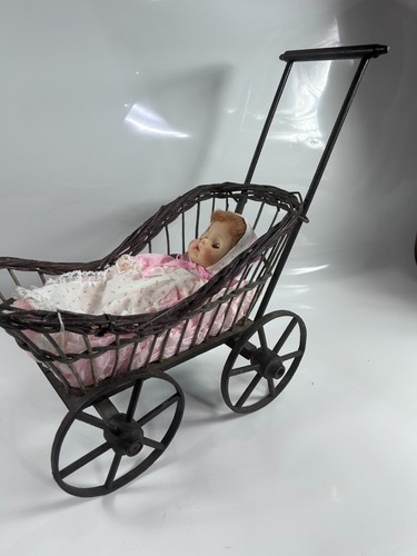 Carrozza bambola vimini - carrozza,