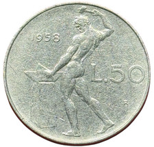 50 LIRE 1958 - VULCANO DEL 1°