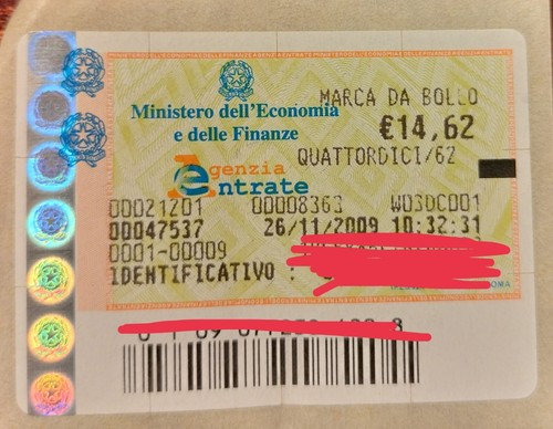 Marca bollo telematica - bollo, €