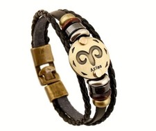 Bracciale Zodiaco simil cuoio-