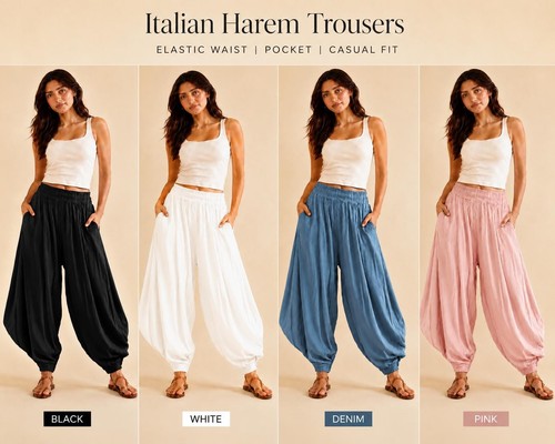 Pantalone donna italiano harem