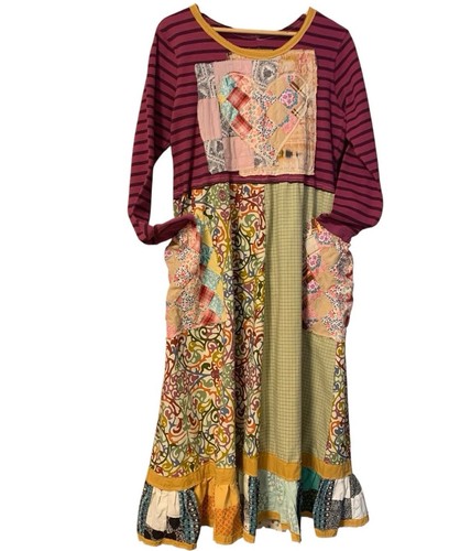 Maxi abito midi upcycled l - maxi,