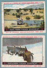 ES1906 Poster francobolli pubblicitari: marca Fisher cuscinetti a sfera - 80.000 km