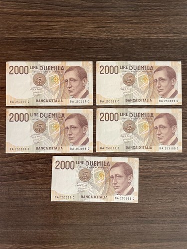 Banconote 2000 lire - lire, marconi