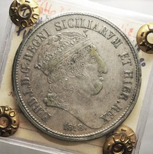 REGNO DELLE DUE SICILIE FERDINANDO I°120 GRANA 1°TIPO 1818 IN BUON BB PERIZIATA 