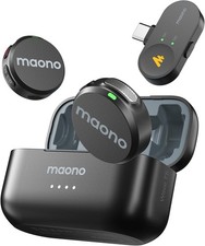 MAONO Wave T5 Mini Microfono Wireless per Smartphone (USB-C) Microfono Lavalier