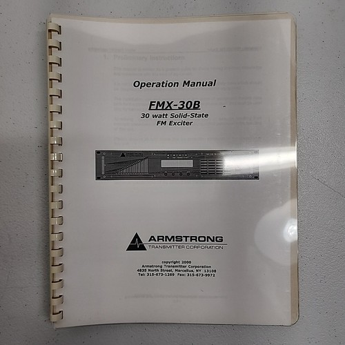 Armstrong fmx 30b exciter a - armstrong,