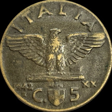 1942 Italy 5 Centesimi Victor