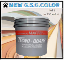 Pittura murale colorata super lavabile per esterni a farina di quarzo 5 litri